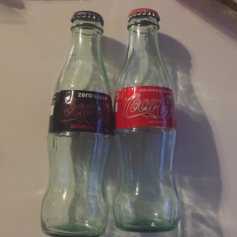 Two Vintage Stranger Things Coke Bottles